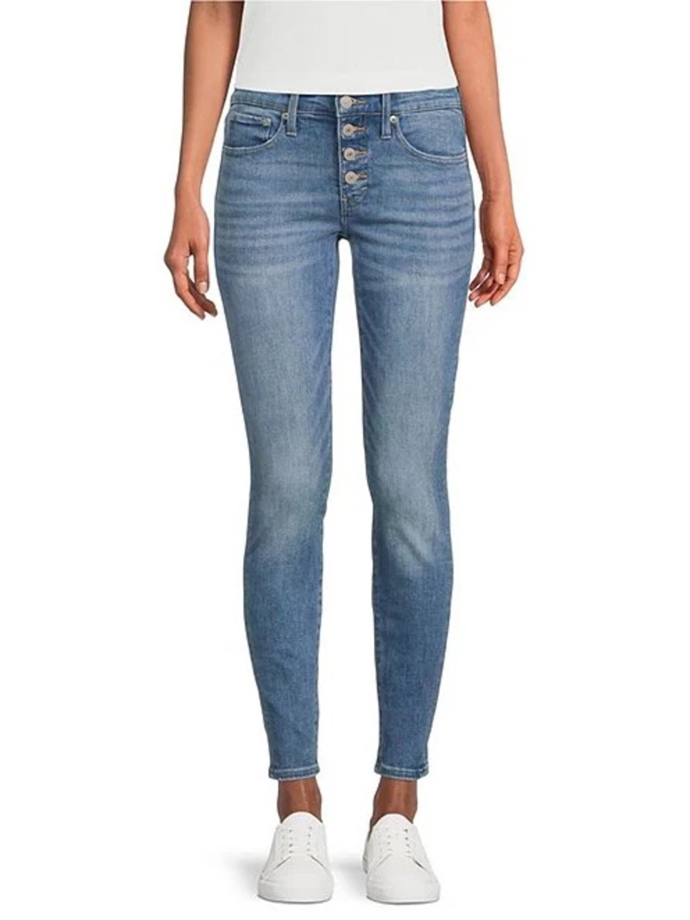 #330- Ava Lucky Brand Women's Skinny Ankle Jeans - Light Blue Wash
